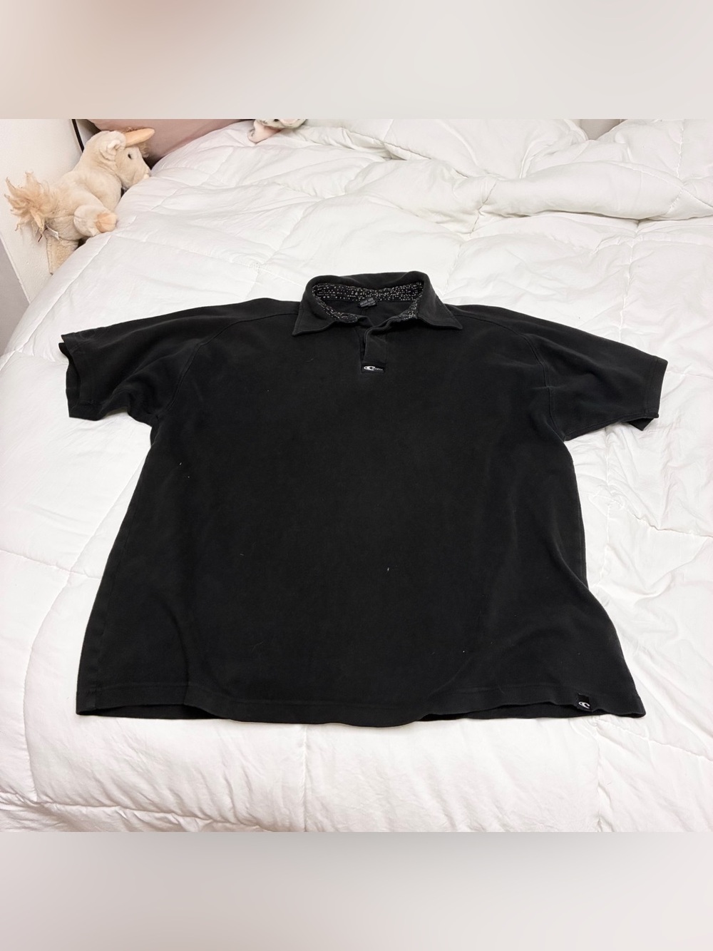 O’Neill black short sleeve collared polo shirt